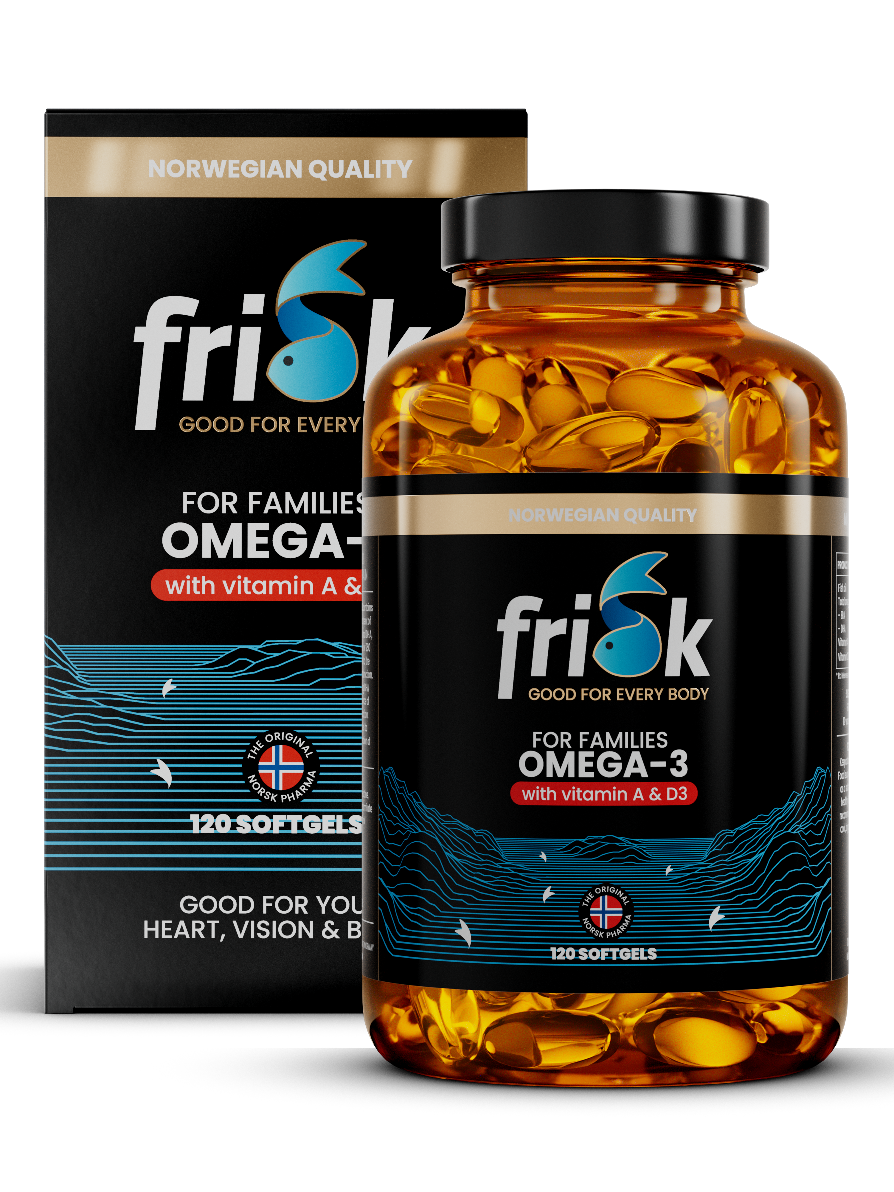 Frisk Omega-3 für Familien (120 Kapseln)