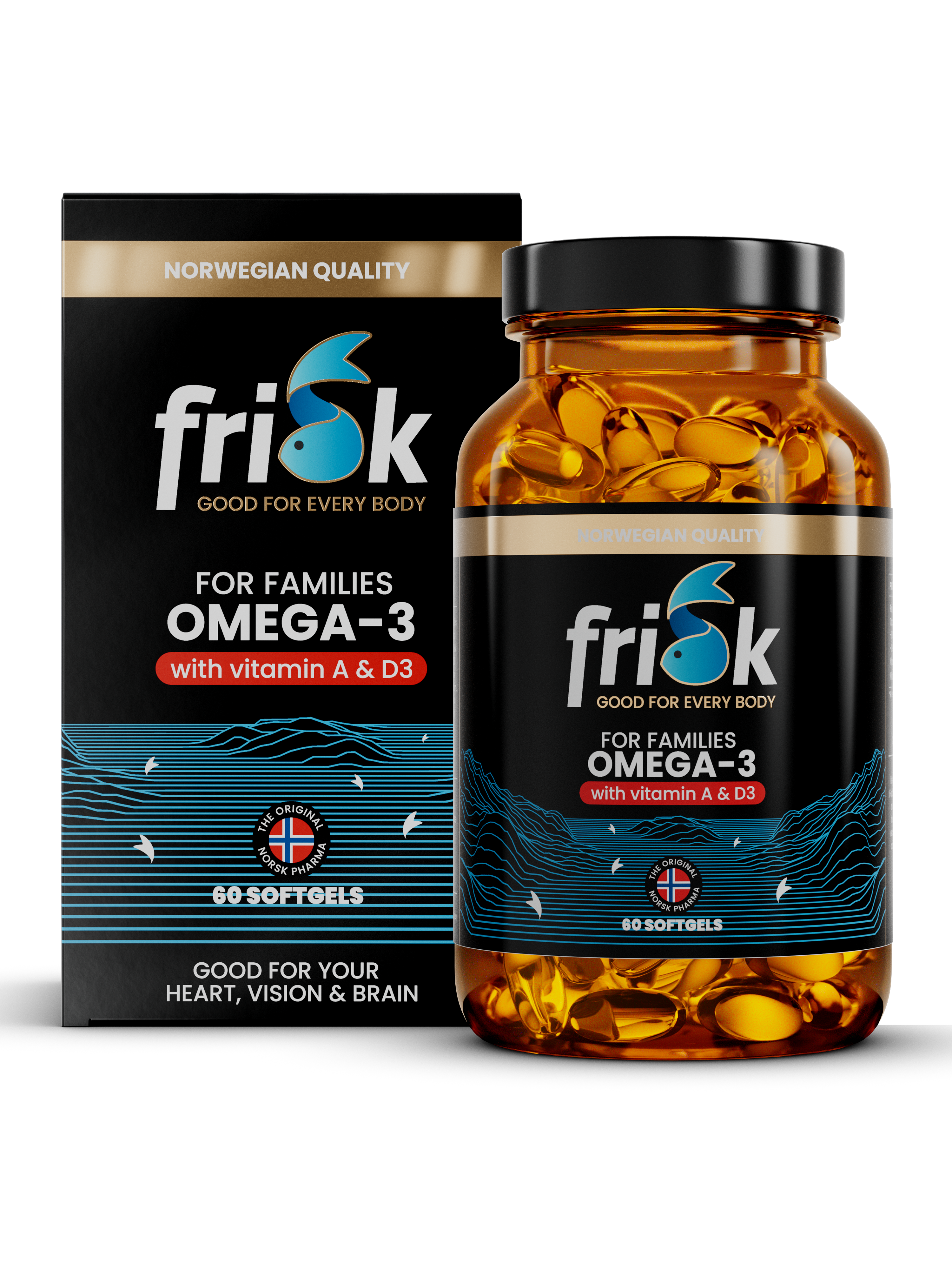 Frisk Omega-3 für Familien (60 Kapseln)
